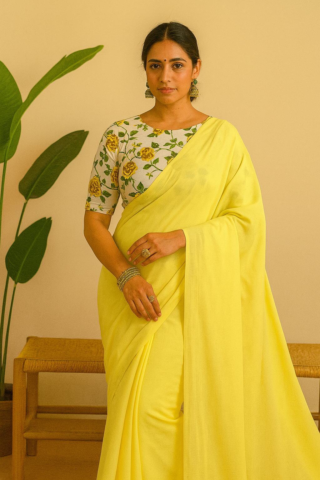 Khadi Cotton Saree with Blouse Piece